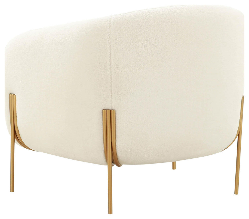 Kandra Cream Shearling Accent Chair