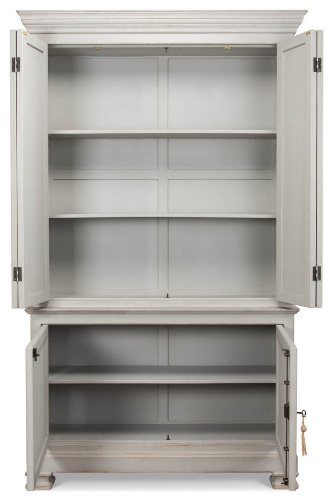 Tall Provincial Painted Cabinet