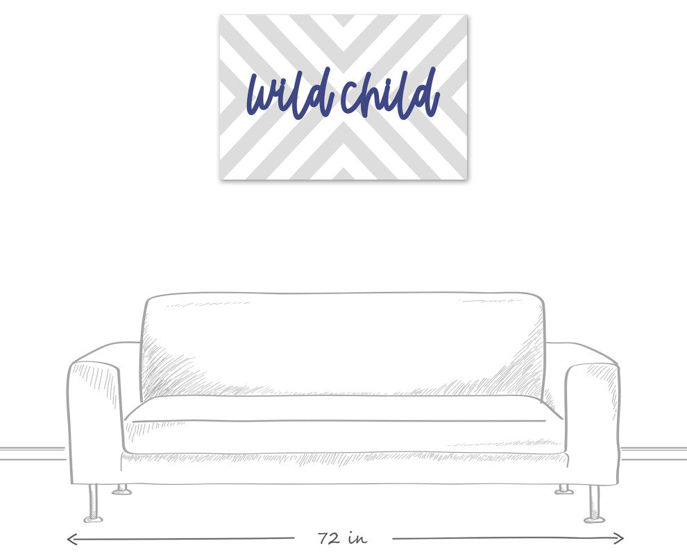 Wild Child 36 x 24 Canvas Wall Art
