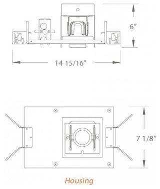 LED Precision Single-Light Non-IC Housing, 2700K 90CRI Flood, Universal, 0-10V