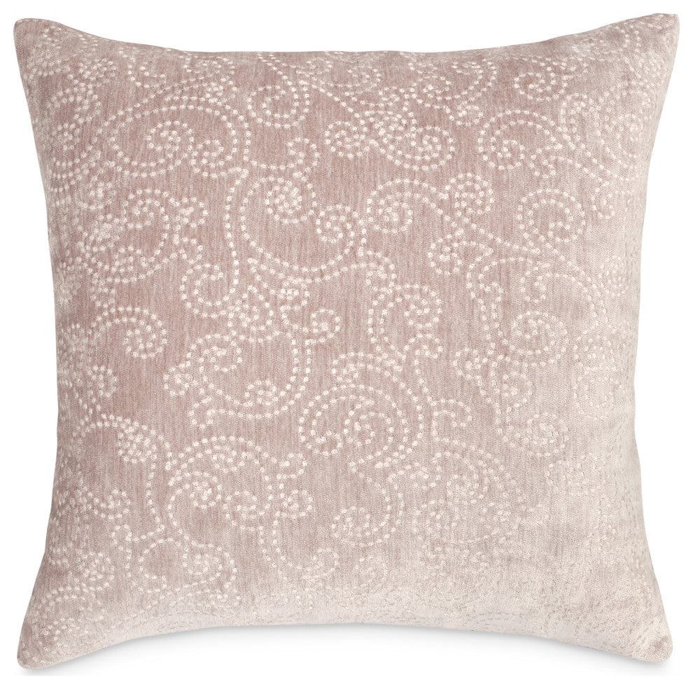Moonbeam Darling 19" Square Chenille Pillow, Set of 2, Natural