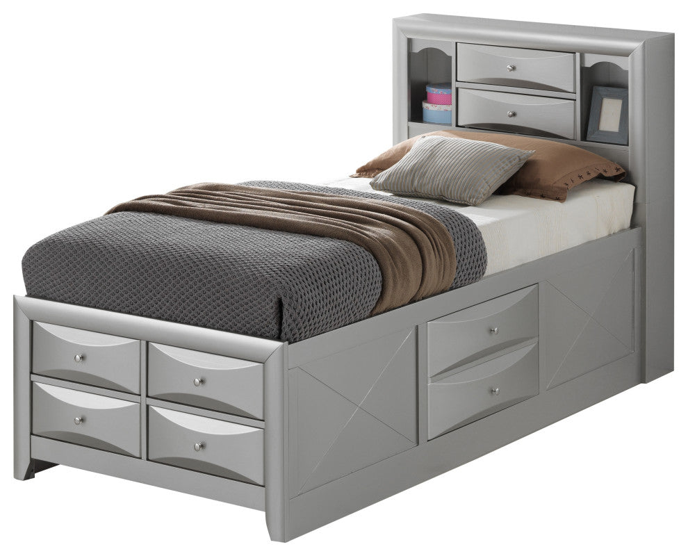 Twin Storage Bed, Black