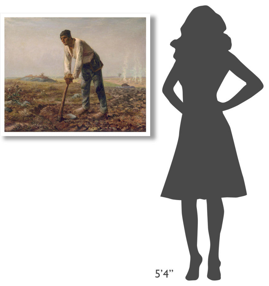 "Man with a Hoe" Digital Paper Print by Jean-Francois Millet, 37"x30"