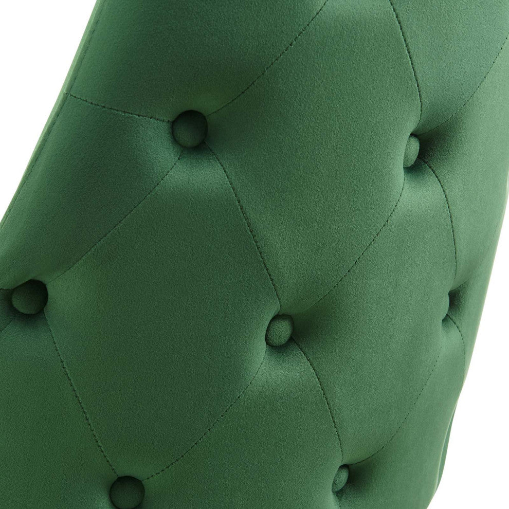Side Dining Chair, Set of 2, Velvet, Green, Cafe Bistro Restaurant Hospitality