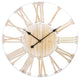 28" Metal Framed Roman Numeral Battery Operated Round Wall Clock