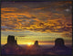 The Mittens and Merrick Butte At Sunrise, Monument Valley, Arizona, 32"x24"