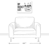 Beer Ice Bucket List Canvas Wall Art, 20"x16"