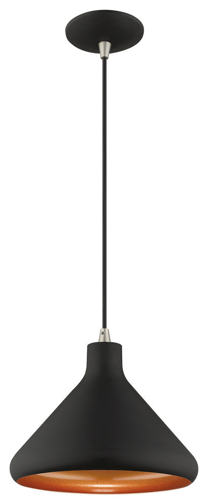 Livex Lighting Black 1-Light Mini Pendant
