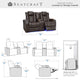 Seatcraft Anthem Home Theater Seating, Brown, Sofa and Loveseat