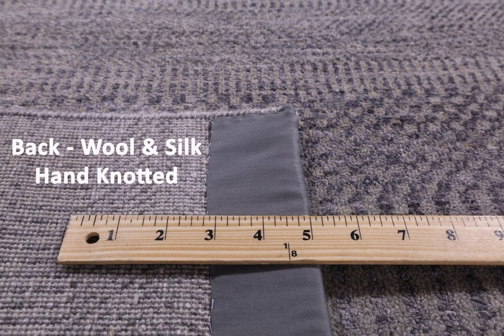 3' 0" X 5' 1" Savannah Grass Wool and Silk Handmade Rug Q11516