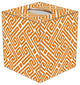 TB2658 - Orange & White Fret Pattern Tissue Box Cover