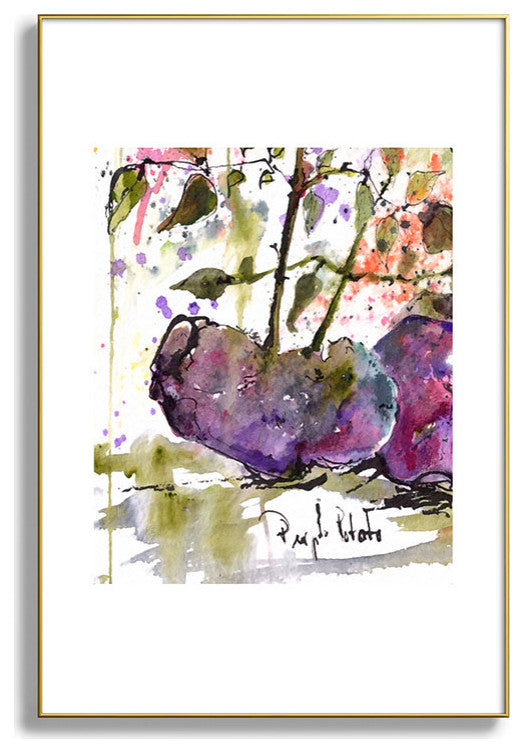 Ginette Fine Art Purple Potatoes Metal Framed Art Print