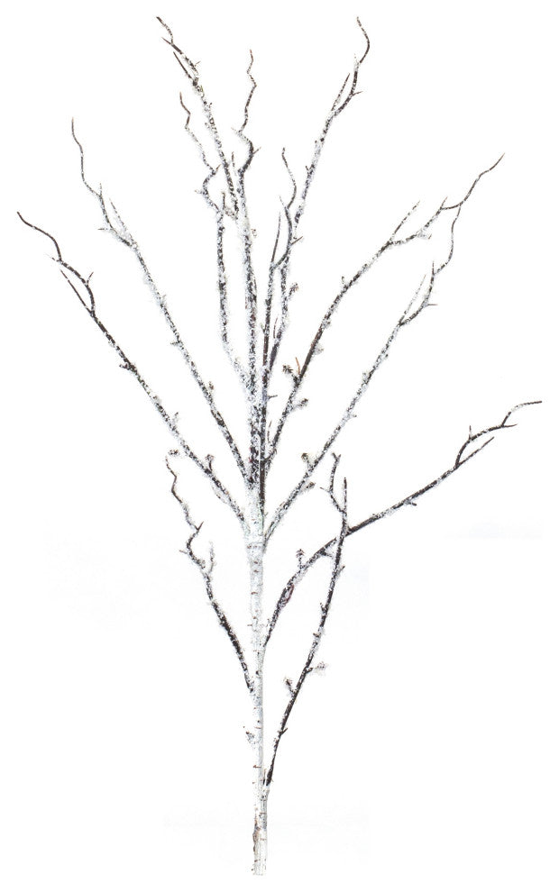 Flocked Birch Twig Branch, Set of 12