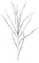 Flocked Birch Twig Branch, Set of 12