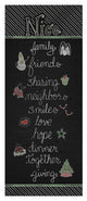 "Christmas Chalkboard Nice" Digital Paper Print by Elyse DeNeige, 22"x52"