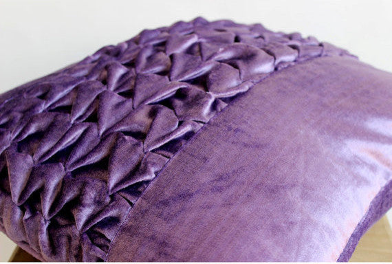 Purple Throw Pillow Covers Velvet Throw Pillow Cover, 20"x20", Purple Love
