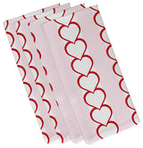 Valentine Print Napkin, Red, Set of 4