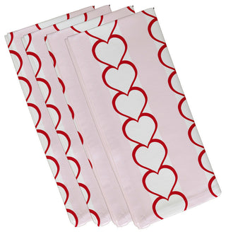 Valentine Print Napkin, Red, Set of 4