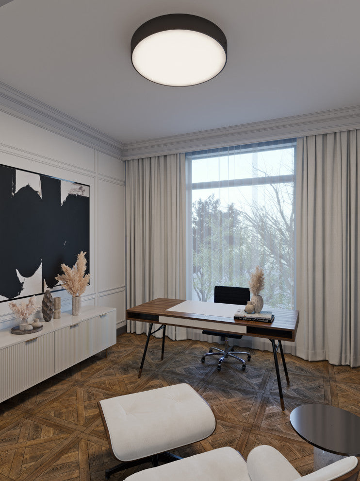 Bailey 24" Flush Mount, Black