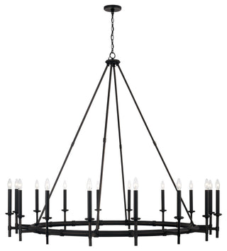 Capital Lighting 445202 Ogden 16 Light 60"W Taper Candle Ring - Brushed Black