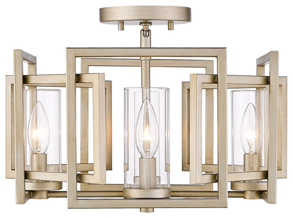 Marco Flush Mount White Gold