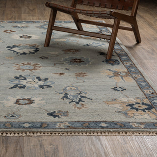 Oriental Weavers Majorca MAJ06 Floral Rug, Blue, 6'x9'