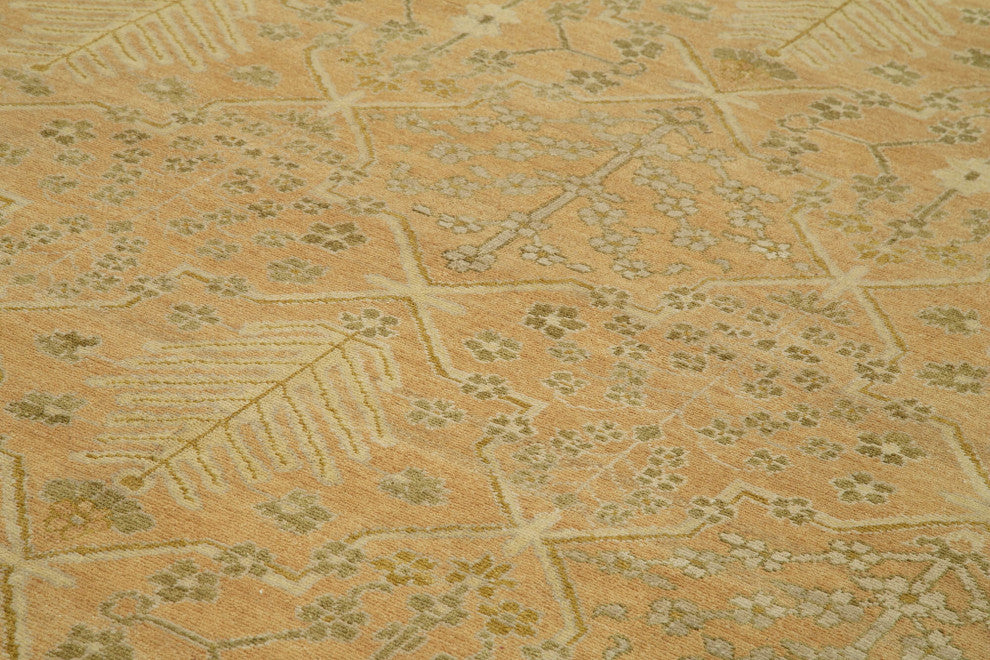 Rug N Carpet - Hand-Knotted Oriental 9' 1" x 12' 8" Wool Oushak Area Rug