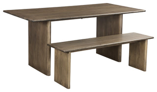 55" Wood Dining Bench, Light Brown