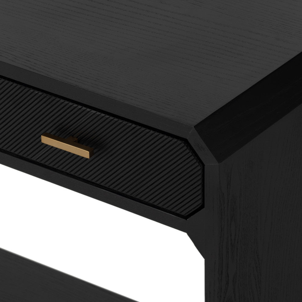 Caspian Console Table-Black Ash
