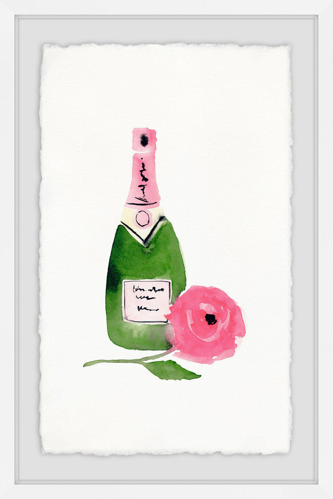 "Pink Wine" Framed Painting Print, 12"x18"