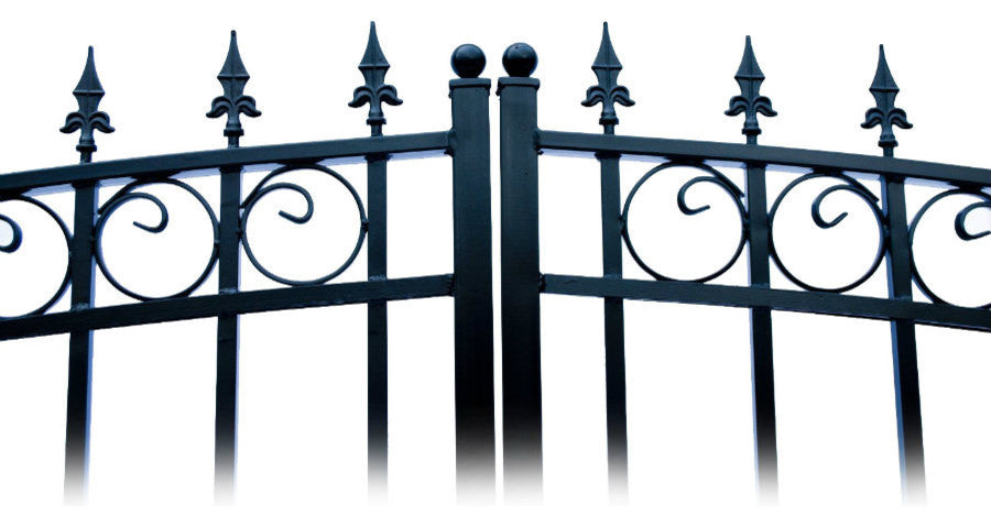 Aleko Dual Driveway Gates Iron Gates Steel Gate London Style 16'