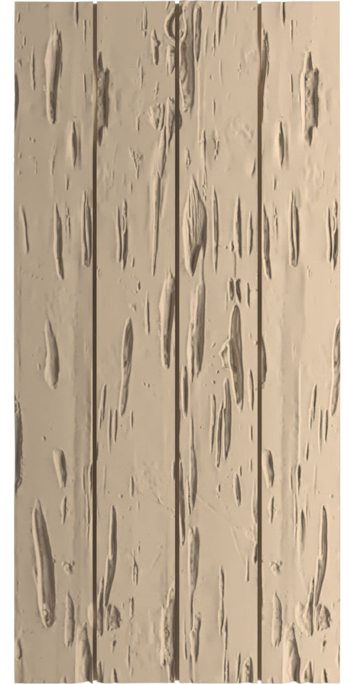 Rustic 4 Board Joined B-N-B Faux Wood Shutters, Pecky Cypress, 22x46"