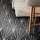 Menara Handmade Cement Tile, Black/White, Sample
