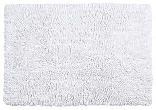 Shaggy Lux Bath Rug Bath Rugs Set, 24x36 Rectangle, White