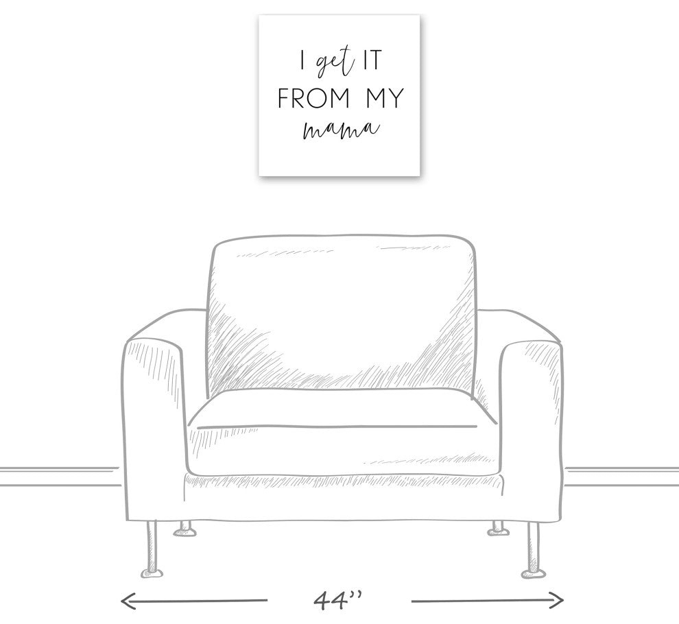 I Get It From My Mama 16x16 Canvas Wall Art