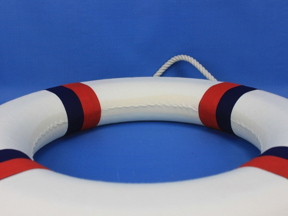 Lifering Life Preserver Decoration Nautical Bathroom Decor, White, 20", Liberty