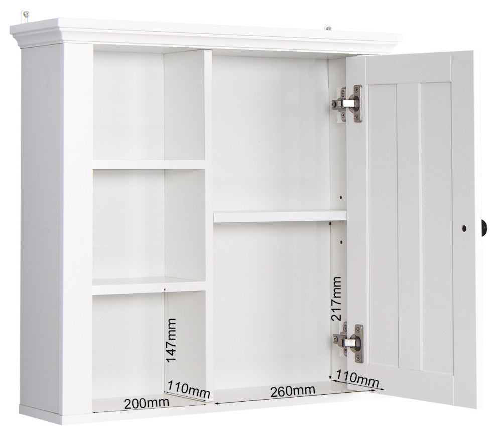 TATEUS bathroom wooden wall cabinet,wall-mounted storage solution 20.86"