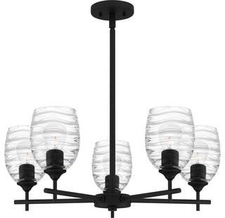 Quoizel LCY5025 Lucy 5 Light 25"W Chandelier - Matte Black