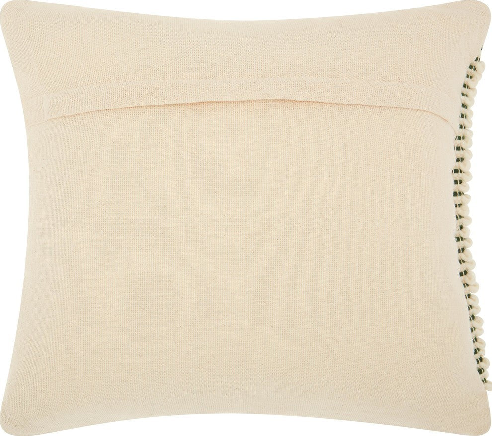 20"x20" Mina Victory Christmas Tree Loops Throw Pillow, Green/Ivory