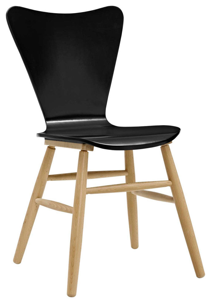 Modway Cascade Wood Dining Chair Black