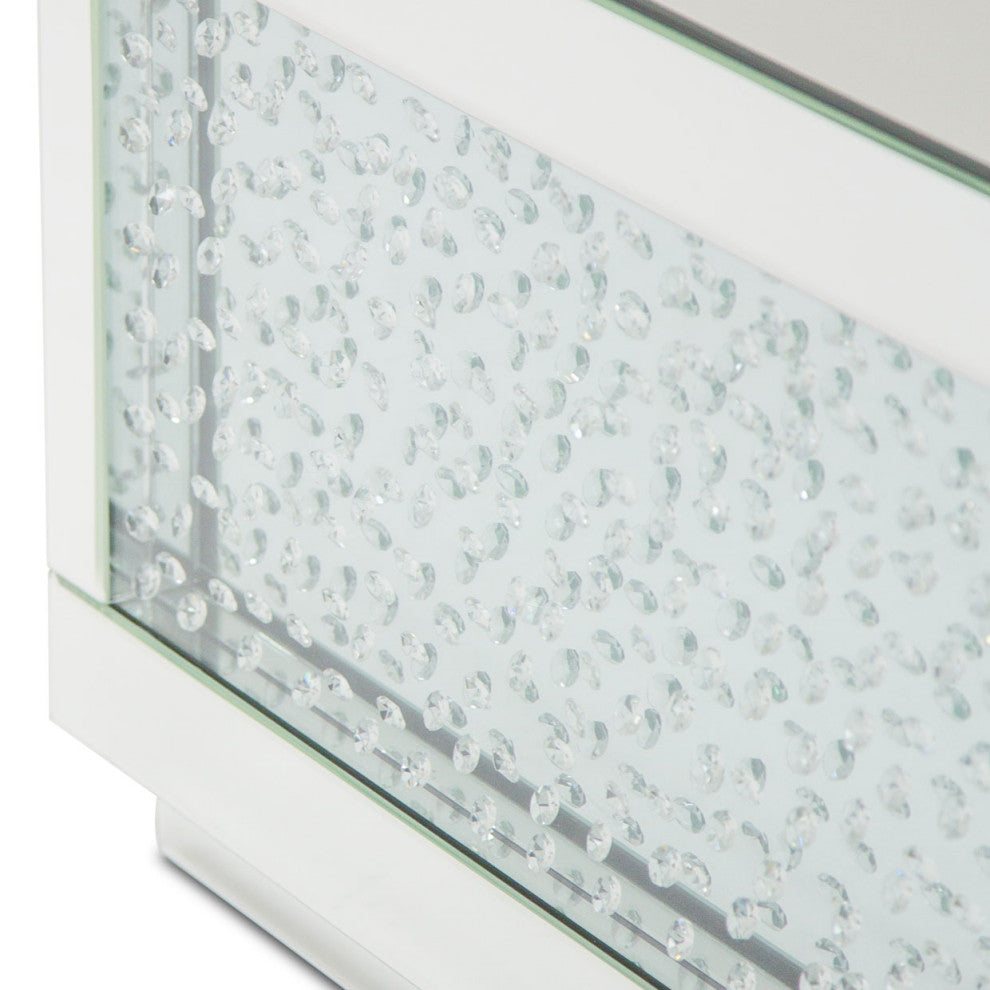 Montreal Rectangular Cocktail Table With Crystals