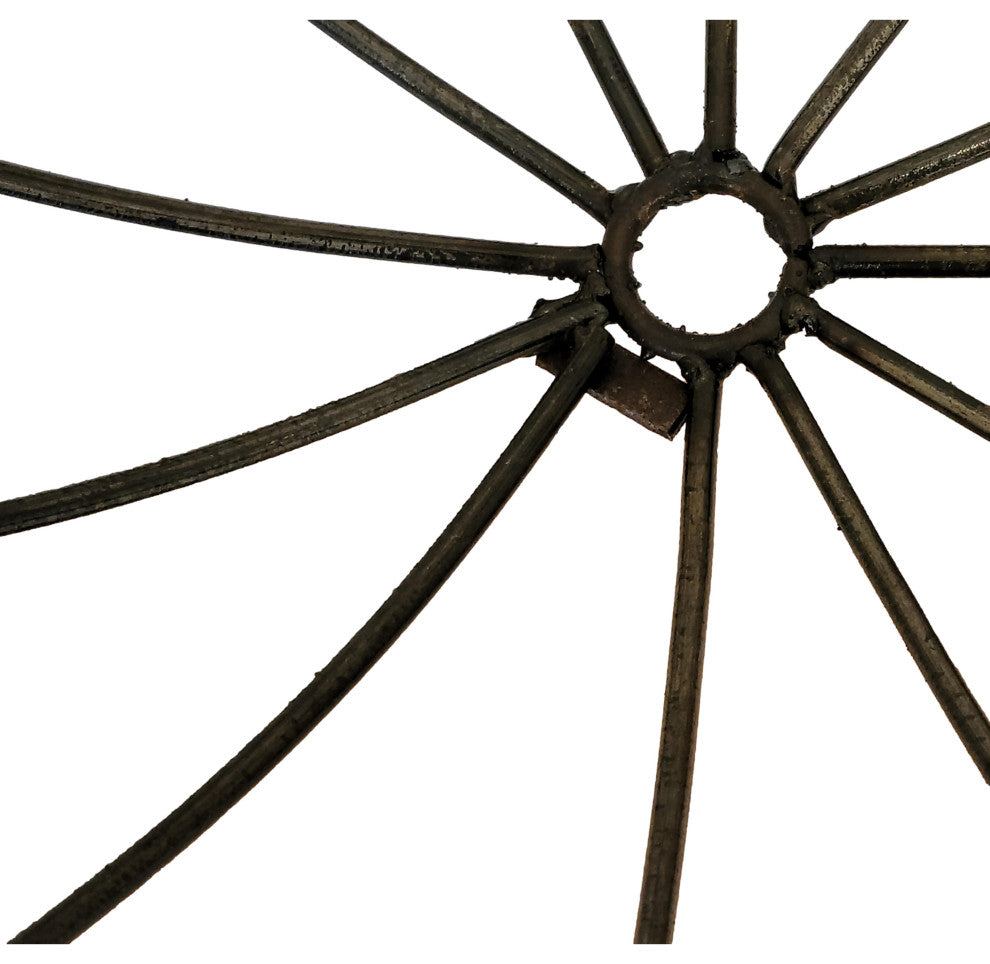 Classic Round Wrought Iron Hanging Basket Planter 14" Vintage Style