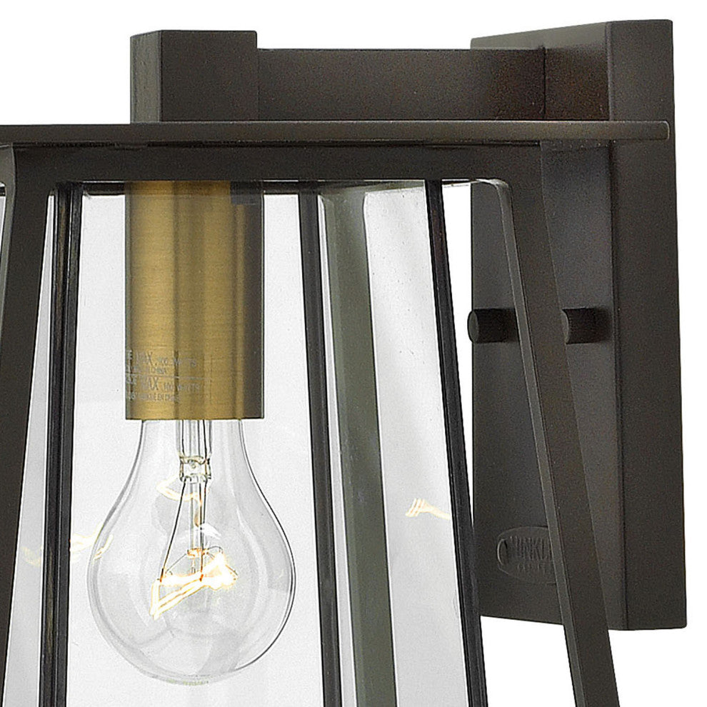 Hinkley Walker Small Wall Mount Lantern, Buckeye Bronze