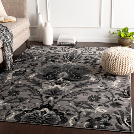 Surya Riley RLY-5108 9'10"x12'10" Rug, Medium Gray/Black/White