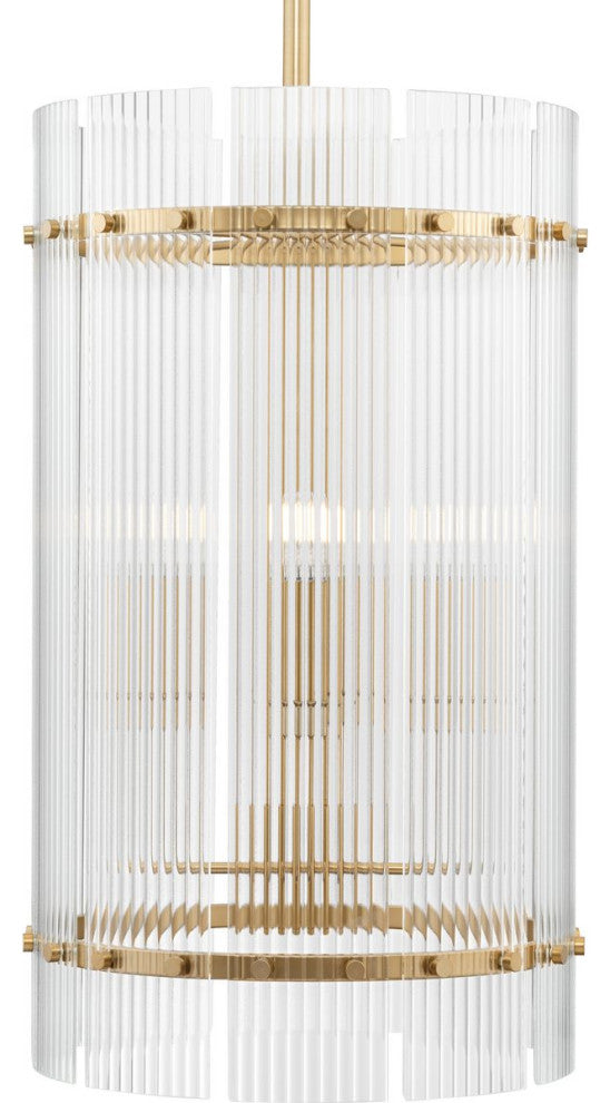 Seville Collection 4-Light Contemporary Foyer Light, Soft Gold