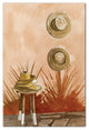 Terracotta Beach Hats 20x30 Canvas Wall Art