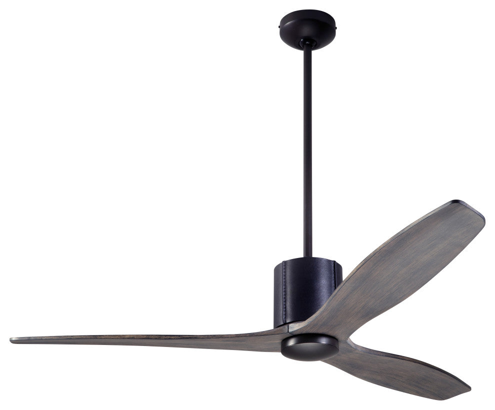 LeatherLuxe Fan, Bronze/Black, 54" Graywash Blades, Remote Control