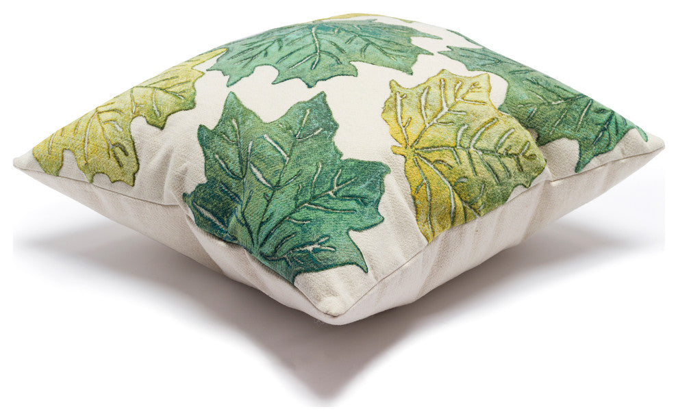 Visions IV Leaf Toss Indoor/Outdoor Pillow Forest Cloud 20"x20"