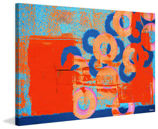 "Donuts In Motion" Painting Print on Wrapped Canvas, 24"x16"