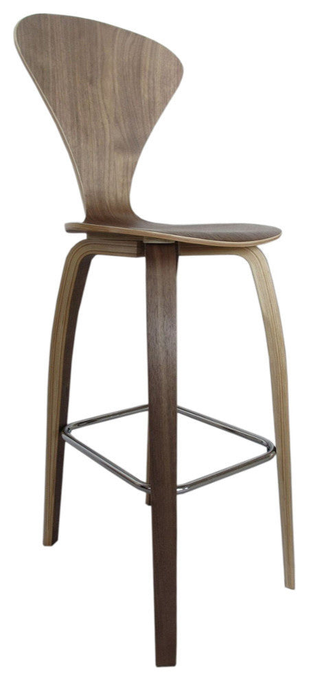 Modern Classics Wooden Bar Chair 30", Walnut